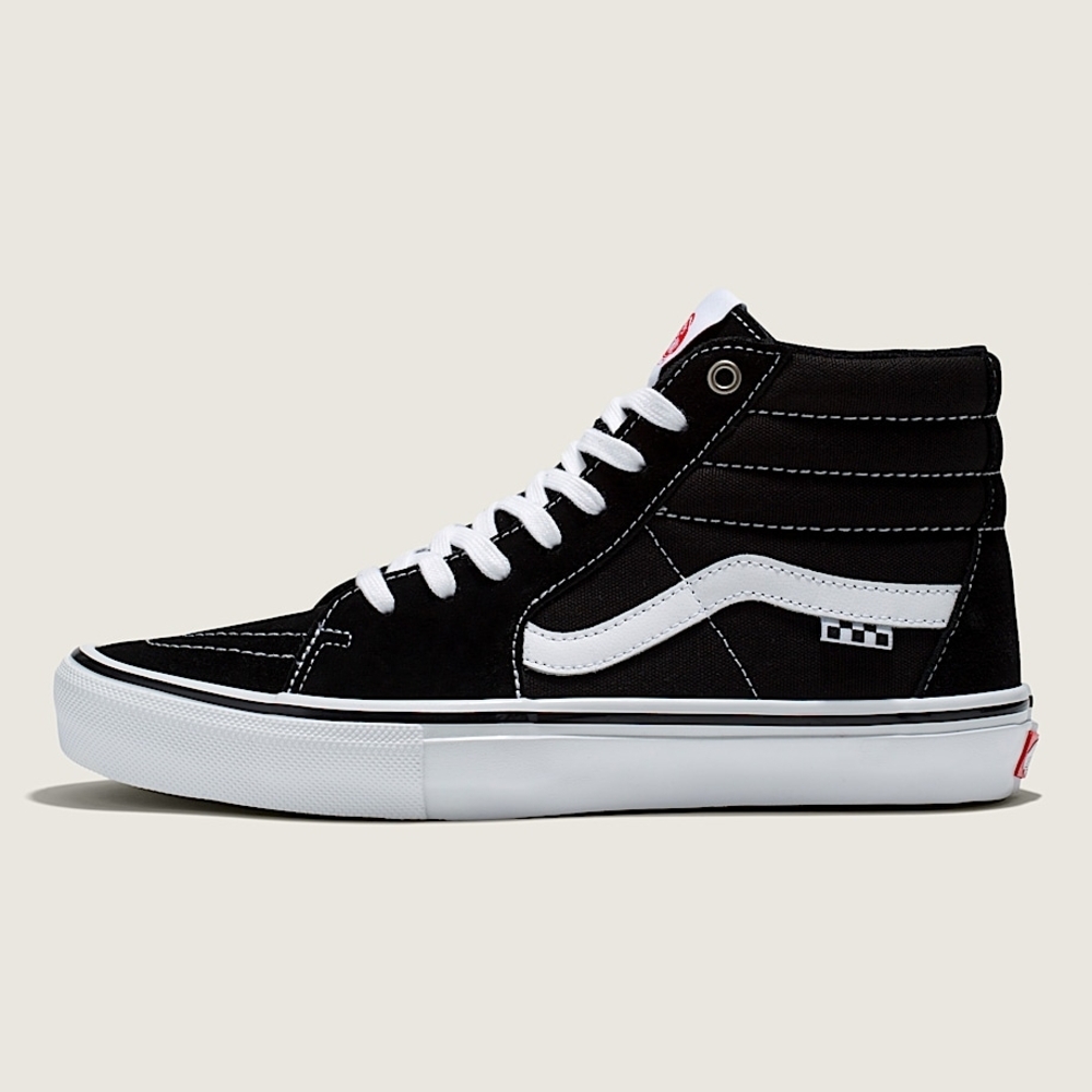 Vans Men's Black and White High-Top Sneakers